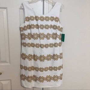 Lily Pulitzer White and Gold Flower dress